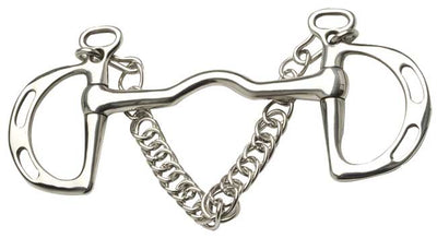 Kimblewick Bit Slotted Cheeks Port Mouth Stainless Steel-HORSE: Bits-Ascot Saddlery