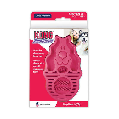 Kong Zoom Groom Raspberry-Dog Grooming & Coat Care-Ascot Saddlery