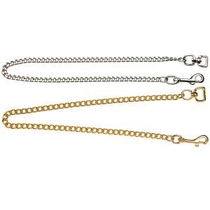 Lead Chain Fine Brass Plate 18"-HORSE: Leads & Snap Hooks-Ascot Saddlery
