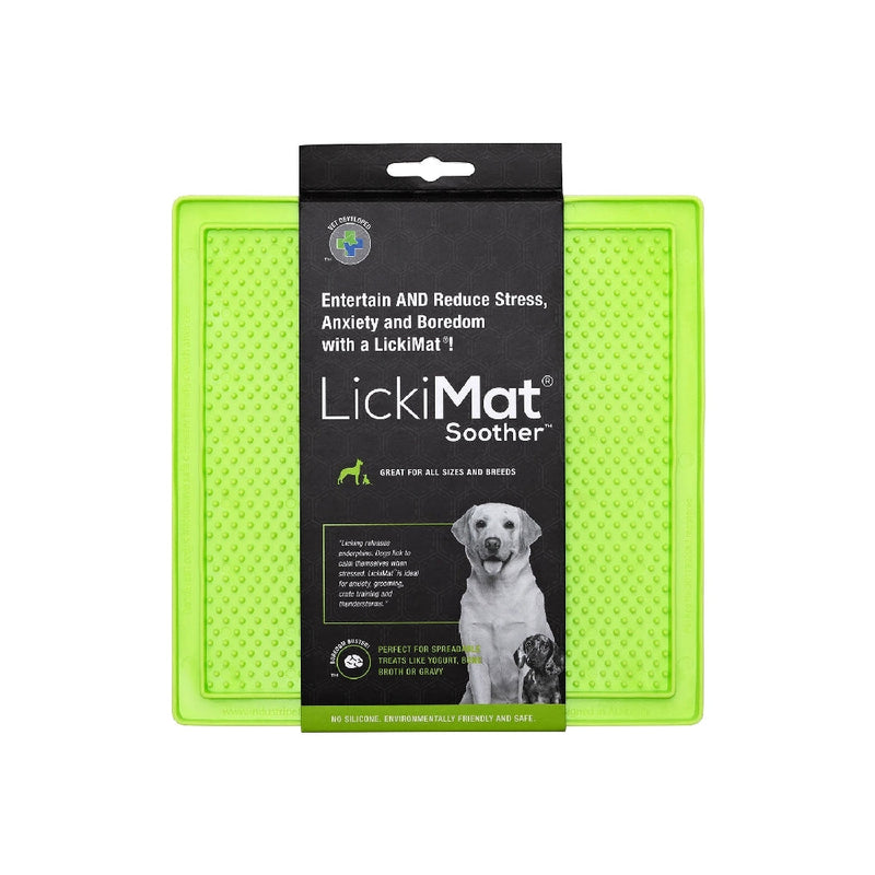 Lickimat Original Soother Large Licking Mat Green-Dog Accessories-Ascot Saddlery