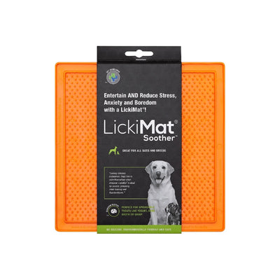 Lickimat Original Soother Large Licking Mat Orange-Dog Accessories-Ascot Saddlery