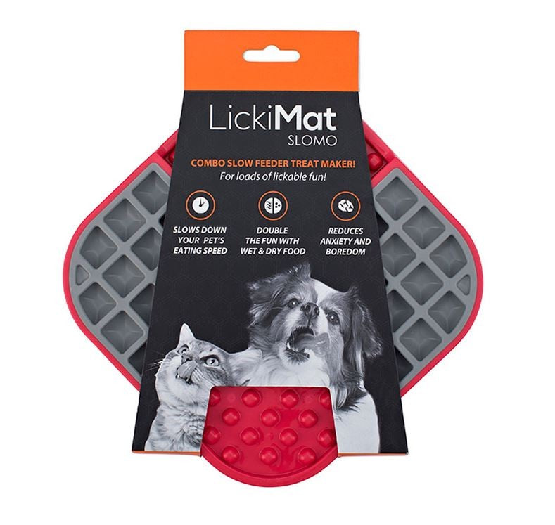 Lickimat Slomo Wet And Dry Double Slow Food Blue-Dog Accessories-Ascot Saddlery