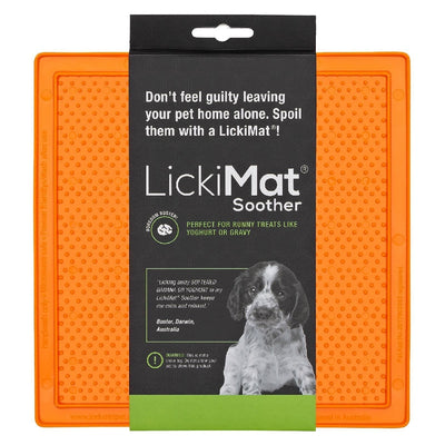 Lickimat Tuff Soother Licking Mat Orange-Dog Accessories-Ascot Saddlery