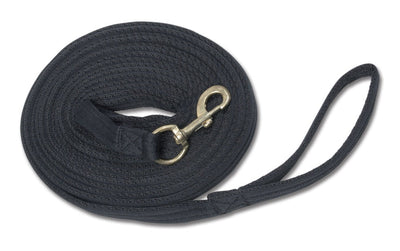 Lunge Lead Padded 8mt Black-HORSE: Lungeing & Schooling-Ascot Saddlery