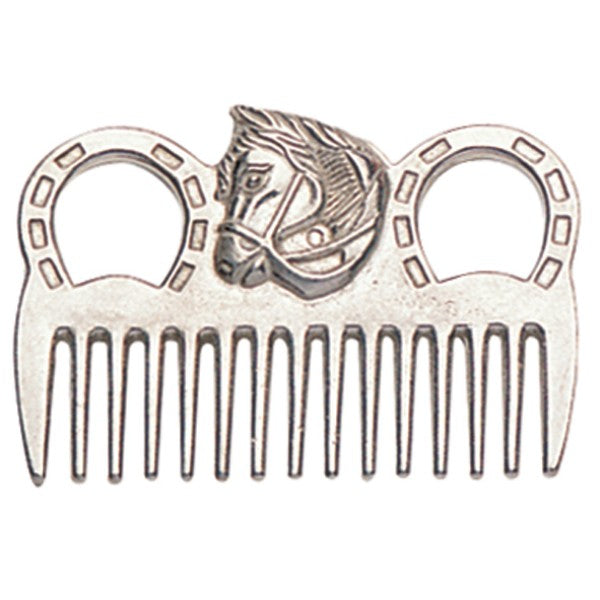 Mane Comb Aluminium Horsehead-STABLE: Grooming-Ascot Saddlery