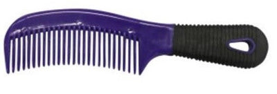 Mane Comb Handle Rubber Pvc Purple-STABLE: Grooming-Ascot Saddlery