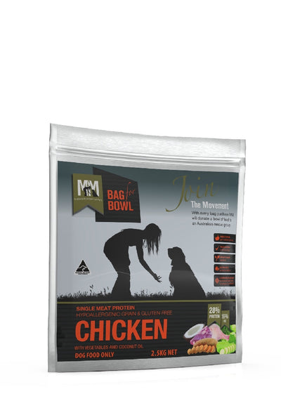 Meals For Mutts Dog Single Protein Chicken 2.5kg-Dog Food-Ascot Saddlery