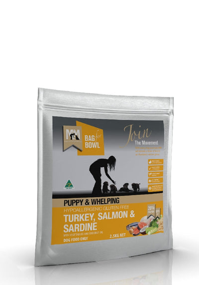 Meals For Mutts Puppy Turkey Salmon Sardine 2.5kg-Dog Food-Ascot Saddlery