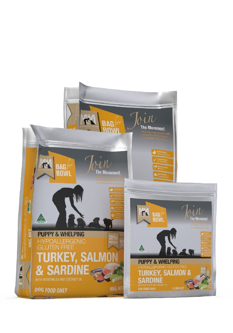 Meals For Mutts Puppy Turkey Salmon Sardine 9kg-Dog Food-Ascot Saddlery