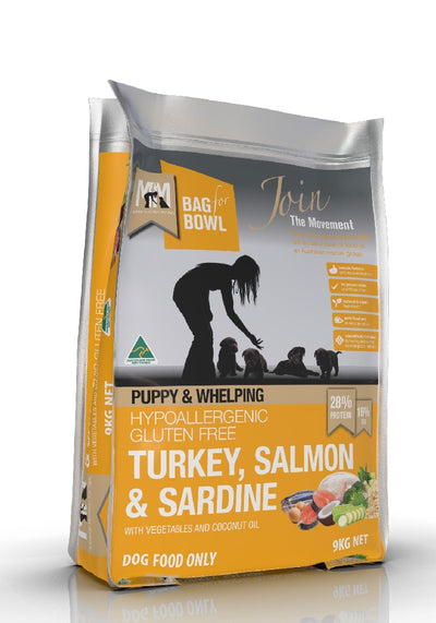 Meals For Mutts Puppy Turkey Salmon Sardine 9kg-Dog Food-Ascot Saddlery