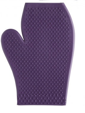 Mitt Grooming Rubber Stc Purple-STABLE: Grooming-Ascot Saddlery