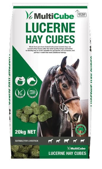 Multi Cube Lucerne Hay Cubes 20kg-STABLE: Horse Feed-Ascot Saddlery