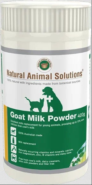 Natural Animal Solutions Goat Milk Powder 400gm-Dog Potions & Lotions-Ascot Saddlery