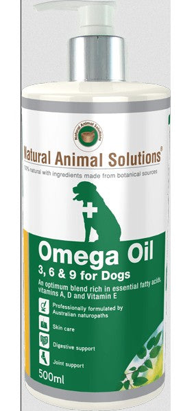 Natural Animal Solutions Omega Dog 500ml-Dog Potions & Lotions-Ascot Saddlery