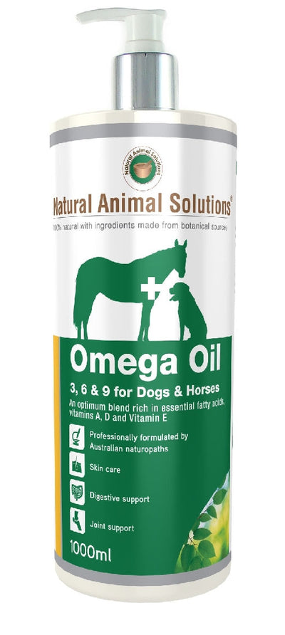 Natural Animal Solutions Omega Horse Or Dog 1litre-Dog Potions & Lotions-Ascot Saddlery