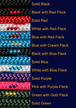 Nungar Headstall Knotted 6mm Pink & Purple Fleck-HORSE: Headstalls-Ascot Saddlery