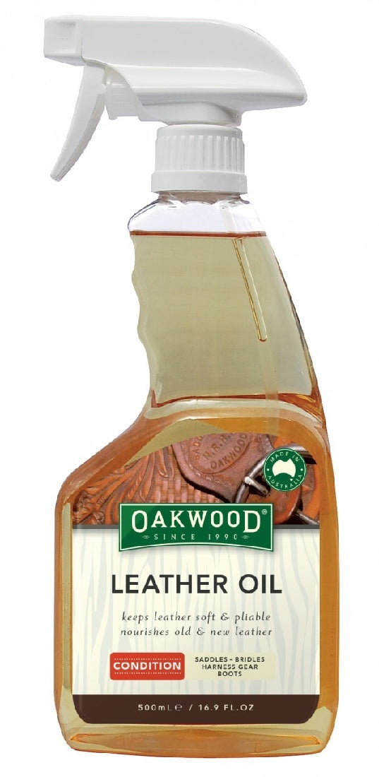 Oakwood Leather Oil 500ml-STABLE: Leather Care & Proofing-Ascot Saddlery
