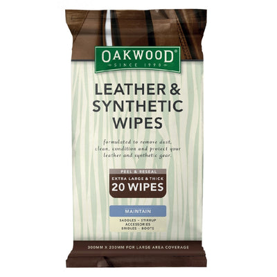 Oakwood Leather Wipes Packet Of 20-STABLE: Leather Care & Proofing-Ascot Saddlery