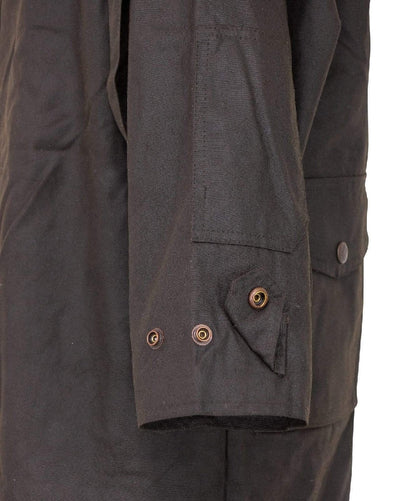 Outback Childs Oilskin Coat Brown-CLOTHING: Oilskins-Ascot Saddlery