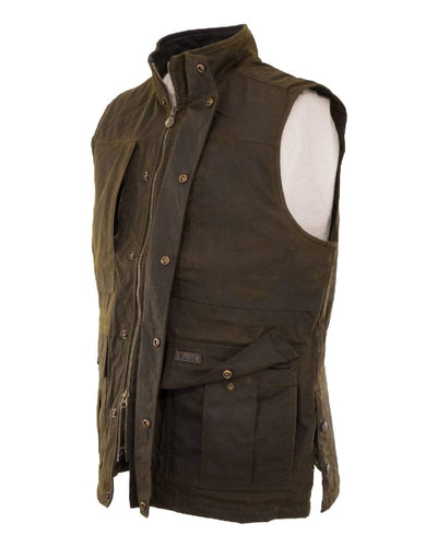 Outback Deer Hunter Oilskin Vest Bronze-CLOTHING: Oilskins-Ascot Saddlery