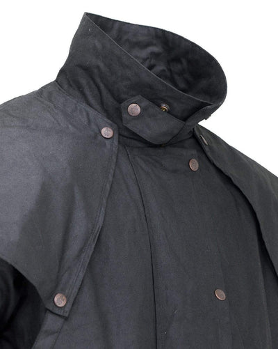 Outback Low Rider Oilskin 3/4 Length Coat Brown-CLOTHING: Oilskins-Ascot Saddlery