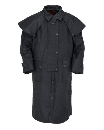 Outback Low Rider Oilskin 3/4 Length Coat Brown-CLOTHING: Oilskins-Ascot Saddlery