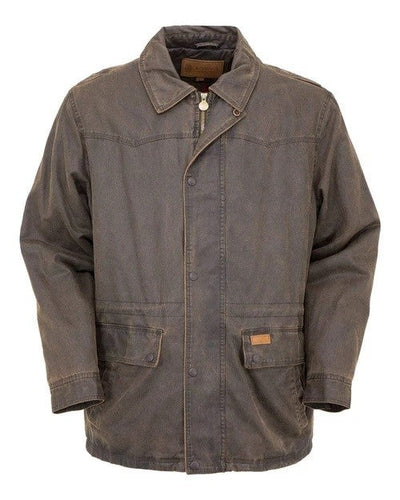 Outback Ranchers Jacket Brown-CLOTHING: Clothing Mens-Ascot Saddlery