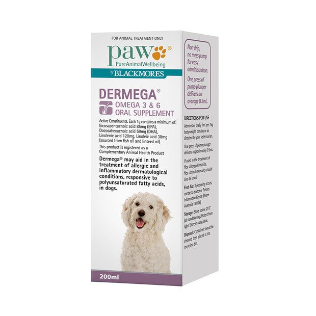 Paw Dermega 200ml-Dog Potions & Lotions-Ascot Saddlery