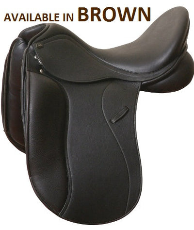 Pds Euro Pro Dressage Saddle Brown-SADDLES: Dressage Saddles-Ascot Saddlery