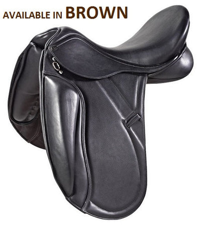 Pds Grande Monoflap Dressage Saddle Brown-SADDLES: Dressage Saddles-Ascot Saddlery
