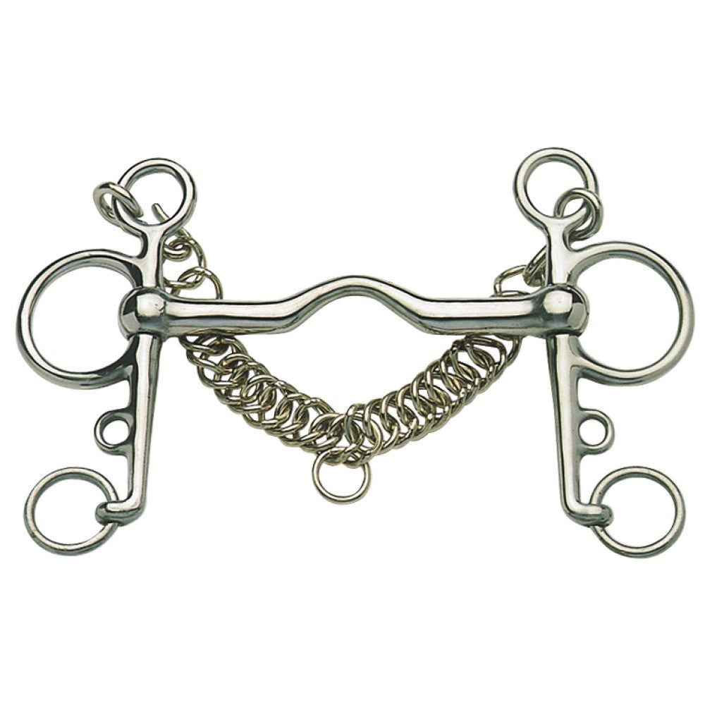Pelham Bit Port Mouth Stainless Steel-HORSE: Bits-Ascot Saddlery