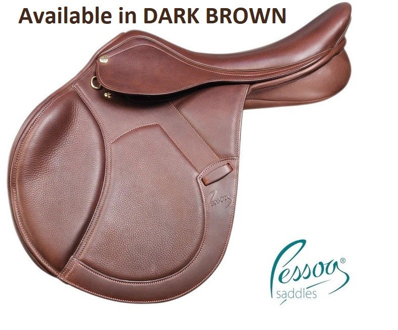 Pessoa Nelson Pro Jumping Saddle Dark Brown-SADDLES: Jumping Saddles-Ascot Saddlery