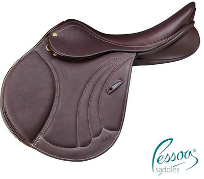 Pessoa Tomboy Jumping Saddle Dark Brown-SADDLES: Jumping Saddles-Ascot Saddlery