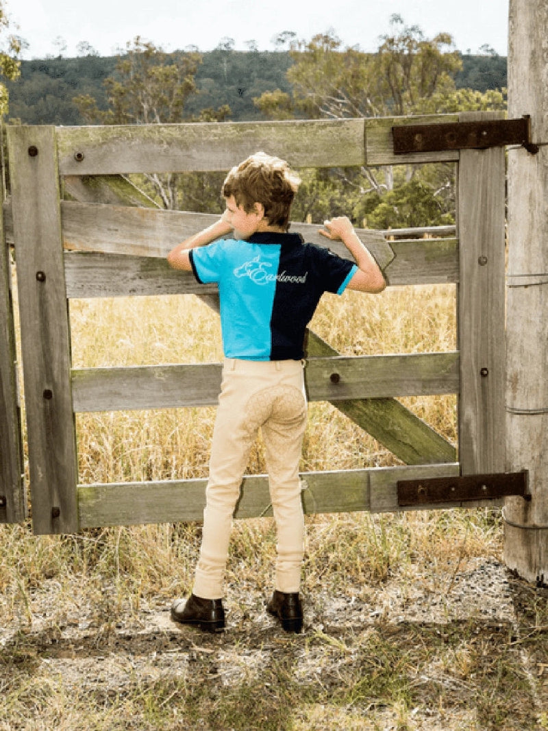 Peter Williams Gel Seat Pull On Jodhpurs Beige Childs-CLOTHING: Jodhpurs & Breeches Childs-Ascot Saddlery