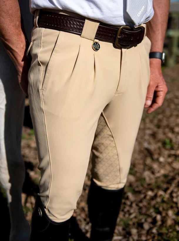 Peter Williams Windsor Cross Country Breeches Beige Mens M4-CLOTHING: Jodhpurs & Breeches Mens-Ascot Saddlery