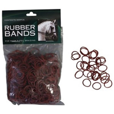Plaiting Rubber Bands 500pcs Chestnut-STABLE: Grooming-Ascot Saddlery