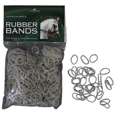 Plaiting Rubber Bands 500pcs Grey-STABLE: Grooming-Ascot Saddlery