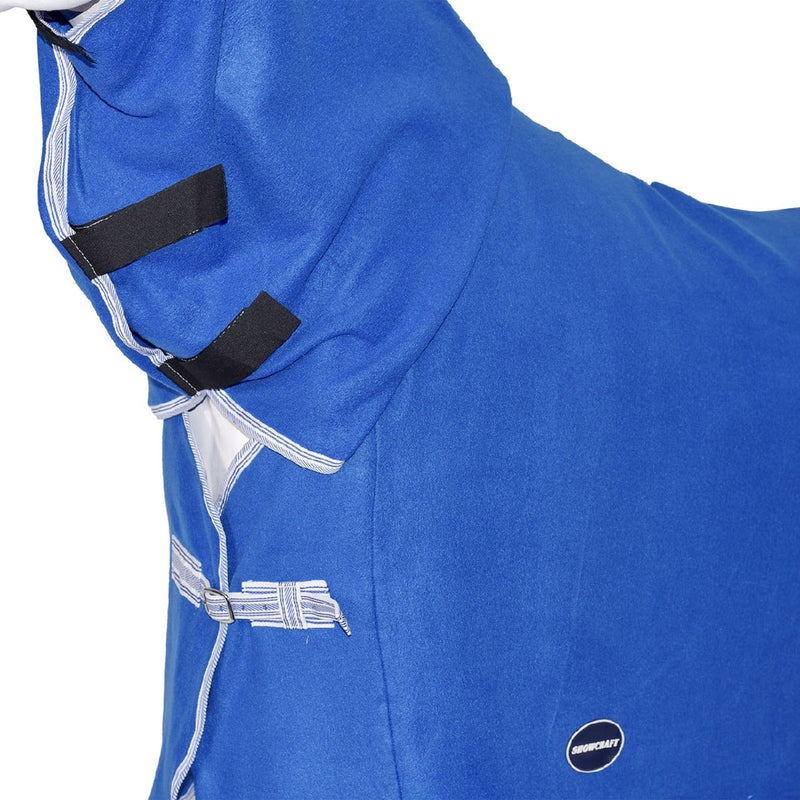 Polar Fleece Combo Blue-RUGS: Winter Rugs, Neck Rugs & Hoods-Ascot Saddlery