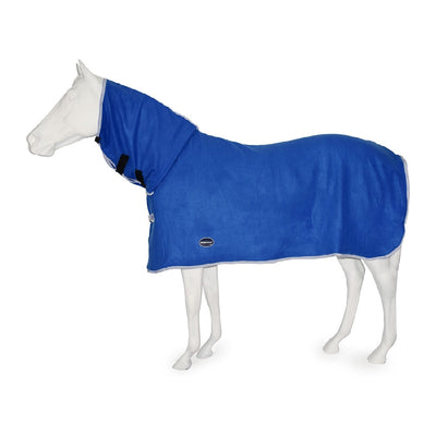 Polar Fleece Combo Blue-RUGS: Winter Rugs, Neck Rugs & Hoods-Ascot Saddlery