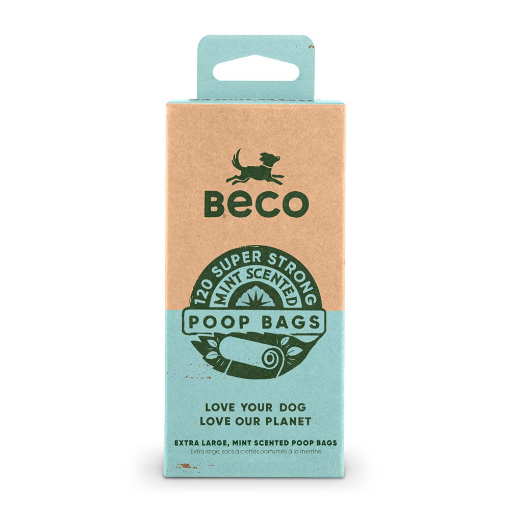 Poo Bag Beco Mint Scented 120pack-Dog Walking-Ascot Saddlery