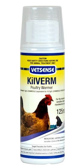 Poultry Vetsense Kilverm Poultry Wormer 125ml-Poultry-Ascot Saddlery