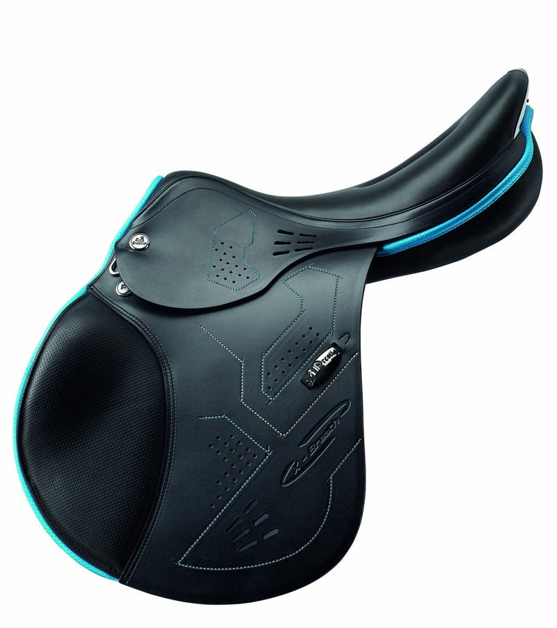Prestige X Breath Jumping Saddle Black & Blue-SADDLES: Jumping Saddles-Ascot Saddlery
