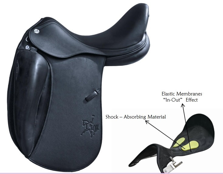 Prestige X Helen K Lux Dressage Saddle Black-SADDLES: Dressage Saddles-Ascot Saddlery