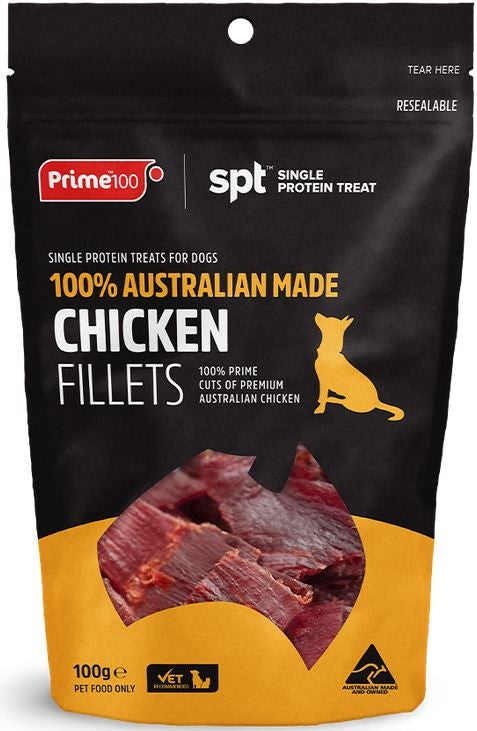 Prime Treats Chicken Fillets 100gm-Dog Treats-Ascot Saddlery