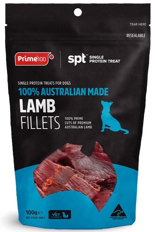 Prime Treats Lamb Fillets 100gm-Dog Treats-Ascot Saddlery