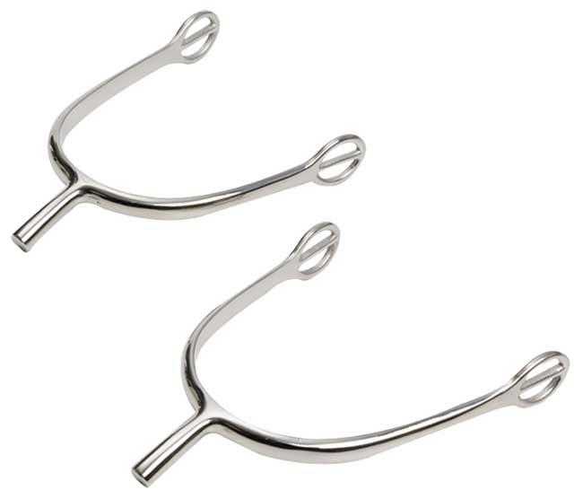 Prince Of Wales Offset Spurs 20mm Shank Stainless Steel Ladies-RIDER: Spurs & Straps-Ascot Saddlery
