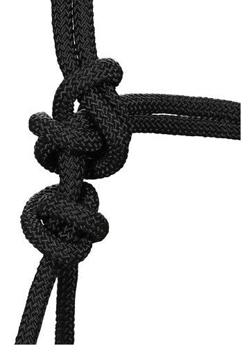 Pro Choice Rope Halter & 10ft Lead Black-HORSE: Headstalls-Ascot Saddlery