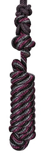 Pro Choice Rope Halter & 10ft Lead Black & Charcoal & Burgundy-HORSE: Headstalls-Ascot Saddlery