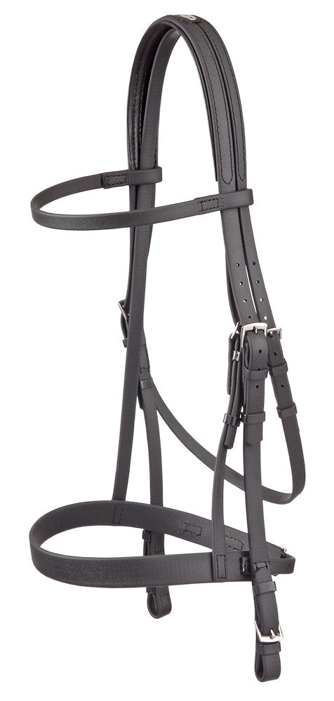 Pvc Epsom Bridle & Cavesson Black-HORSE: Racing & PVC-Ascot Saddlery