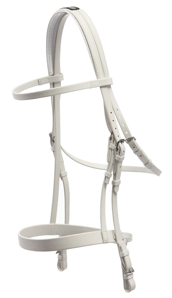 Pvc Epsom Bridle & Cavesson White-HORSE: Racing & PVC-Ascot Saddlery